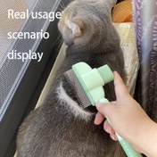 Resim Kediler ve Köpekler için Kendi Kendine Temizleyen Pet Bakım Fırçası - Paslanmaz Çelik Kıllar, Ergonomik Sap, Hassas Işık Bej, Dayanıklı Metal Yapı, Kedi Bakım Aracı, Şık Metalik Kaplama, Kolay Temizlenebilir Malzeme 