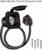 Resim Willowhaven 1 Paket Amerikan Standart 15a 125v Uzatma Kablolu Güç Giriş Fişi Etl Onaylı 