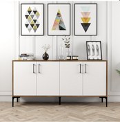 Resim Kiev 160cm Konsol - Ceviz / Beyaz 