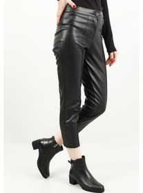 Resim Gönderi R Kadın Siyah Floter Fermuarlı Kalın Topuklu Hakiki Deri Bot Gkzb13447453 Siyah Floter 