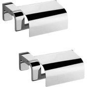 Resim Tema Banyo Premium Kapaklı Tuvalet Kağıtlık 71009 2'li Paket 