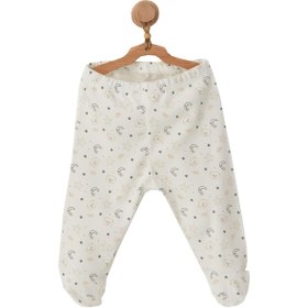 Resim Andywawa Erkek Bebek Ay Yıldız Motifli 2li Pantolon Takımı AC2276 Bej 
