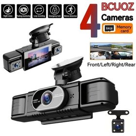 Resim Motion003 F100 4 Kanallı Araç Kamerası 1080p Ön Arka İç Görüş Gece Görüşü Park Modu 64gb 