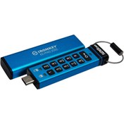 Resim Kingston IronKey 128GB Keypad 200, FIPS 140-3 Taşınabilir Type-C Bellek - IKKP200C/128GB 