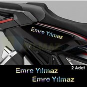 Resim Kişiye Özel İsim Soyisim Hologram Motosiklet Oto Sticker Etiket 