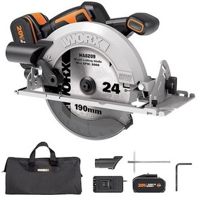 Resim Worx WX520 20Volt 4.0Ah Li-ion Kömürsüz Profesyonel Daire Testere 