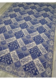 Resim Savan Dokuma Halı Örtüsü 6m² 200 300 Kale Mavi2 Mavi 