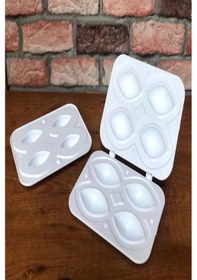 Resim Pratik İçli Köfte Yapma Aparatı 4'lü Plastik Beyaz Diğer 