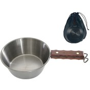 Resim Moveevo Kampçılar İçin 304 Paslanmaz Çelik Ölçekli Çok Amaçlı Sierra Kasesi - Taşınabilir Ve Isıya Dayanıklı Siyah 