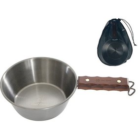 Resim Moveevo Kampçılar İçin 304 Paslanmaz Çelik Ölçekli Çok Amaçlı Sierra Kasesi - Taşınabilir Ve Isıya Dayanıklı Siyah 