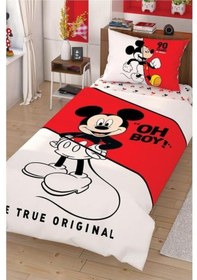 Resim Kardeşler Ceyiz Lisanslı Taç Disney Mickey Çek Canlandır Tek Kişilik Nevresim Takımı 