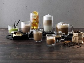 Resim Zwilling Sorrento Çift Camlı Kulplu 2'li Cappucino Bardak Seti, Cam, Şeffaf, 450 ml 