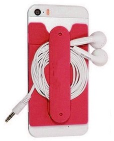 Resim Microcase Touch U Telefon Tablet Silikon Stand Kart Koymalı - Kırmızı 