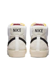 Resim Nike Blazer Mid Pro Club Leather Sneaker Hakiki Deri Tekstil Bilekli Beyaz Spor Ayakkabı Beyaz 