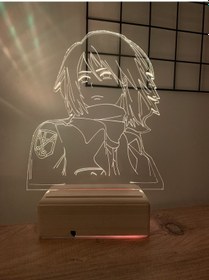 Resim Atack Of Titans Mikasa Ackerman 16 Renk Gece Lambası 