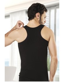 Resim Hmd 3 Lü Paket Erkek Lcyralı Sporcu Siyah Atlet T-shirt (700-701) 