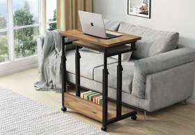 Resim YÜKSEKLİK AYARLI KLAVYELİKLİ LAPTOP SEHPASI, OVAL KENAR 