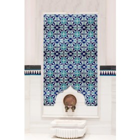 Resim Kütahya Hedef Çini 40 x 180 Türk Hamam Çinisi 