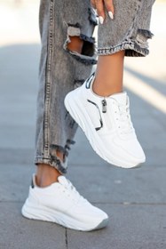 Resim acrapol ACROPOL YÜKSEK TABAN BAĞCIKLI FERMUARLI KOLAY GİYİM KADIN GÜNLÜK RAHAT YÜRÜYÜŞ SNEKAER AYAKKABI 