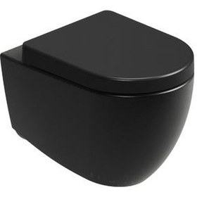 Resim Aqua Bagno Voca Asma Klozet 54 Cm. , Mat Siyah -set 2 Parça -dp Kapak Dahil Siyah 
