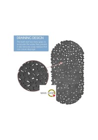 Resim 1 Adet Gri Banyo Duş Ve Küvet Kaydırmazı Vantuzlu Paspas 34x68 Cm Gri 