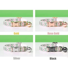 Resim Cat Collar Velvet Cat Collar with Bell 015263 - fuchsia / L 