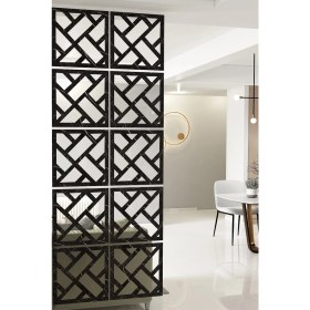 Resim Kayasan Ahşap Kayasan ® Lazer Kesim Sarkıt Paravan, Ahşap Seperatör, Oda Ayırıcı 4'lü Panel Levha Seti 