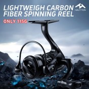 Resim HAUT TON Ultra Hafif Karbon Fiber Balıkçılık Spinning Makarası - 5+1 Pürüzsüz Top Rulmanları, 1000 Serisi Sadece 115g, Vida İle Şarj Edilebilir, Metal Makara, Ambidextrous Tasarım, Tatlı Su Tuzlu Su Balıkçılığı İçin - Balıkçılar İçin İdeal Hediye, Balıkçılık Makarası, Şık Balıkçılık Ekipmanı, Dayanıklı Alüminyum Makara 