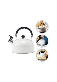 Resim Valkyrie 3l Paslanmaz Çelik Düdüklü Kettle Su Isıtıcısı Çaydanlık Islıklı Demlik Beyaz 
