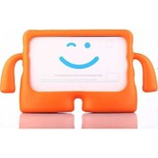 Resim Ekılıf - Samsung Galaxy Uyumlu Tab A 10.1 2019 T510 - Tablet Kılıfı Çocuklar İçin Kollu İbuy Silikon Kılıf - Turuncu 