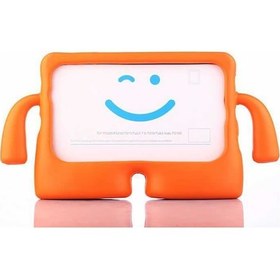 Resim Ekılıf - Samsung Galaxy Uyumlu Tab A 10.1 2019 T510 - Tablet Kılıfı Çocuklar İçin Kollu İbuy Silikon Kılıf - Turuncu 
