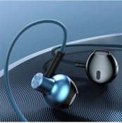 Resim Baseus H19 Kablolu Kulaklık 6d Stereo Bas Kulaklık Kulak 3.5mm Jack Kulaklık Blue 