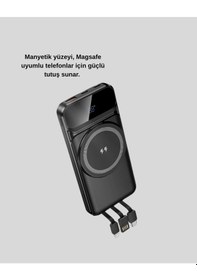 Resim 15w Kablosuz Şarj Özellikli 10000 Mah Powerbank Type-c Hızlı Şarj 