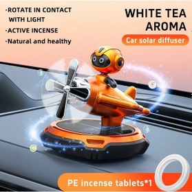 Resim Güneş Enerjili Araba Aromaterapi Uçak Tipi Sevimli Ayı Köpek Şekli Oto Iç White Tea A 1 Piece Set 