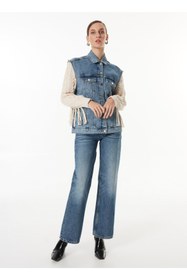 Resim Fabrika İndigo Kadın Denim Ceket F4WL-MNT0520 