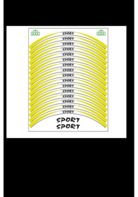 Resim Sevenkardeşler Sarı Beyaz Sport Reflektörlü Jant Şeridi 