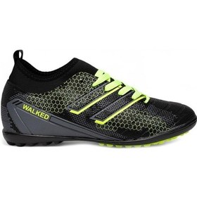 Resim Walked 107-25 Halı Saha Krampon Siyah Sarı 36-39 Siyah 