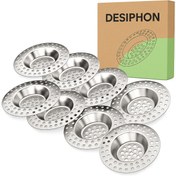 Resim DESIPHON 8'li 304 Paslanmaz Çelik Lavabo Süzgeci Seti | Gider Tıkanıklığı Önleyici Filtre Aparatı 
