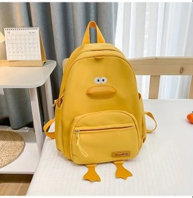 Resim Oldfriend Sevimli Ördek Desenli Yeşil Hafif Sırt Çantası Günlük Kullanım Ve Seyahat Yeşil 