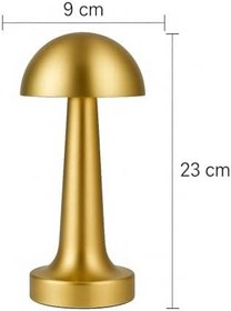 Resim Lotus Gold Şarjlı Dokunmatik Masa Lambası - LED Işıklı, 3 Renk Seçeneği, Taşınabilir ve USB Şarjlı, Şık ve Kompakt Tasarım, Yatak Odası, Çalışma Masası, Kafe ve Restoran Kullanımı İçin 