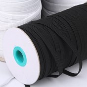 Resim 5 metre/rulo elastik dikiş bantları, 3mm-12mm genişlik, yüksek esneklikte spandex kenarlık kumaş kenarları ve dikiş için, siyah ve beyaz elastik kordon, kendin yap el işleri ve kıyafet tamiri için 