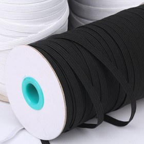 Resim 5 metre/rulo elastik dikiş bantları, 3mm-12mm genişlik, yüksek esneklikte spandex kenarlık kumaş kenarları ve dikiş için, siyah ve beyaz elastik kordon, kendin yap el işleri ve kıyafet tamiri için 