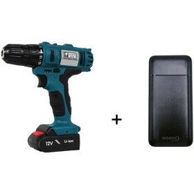 Resim Catpower E5102 Li-İon Çift Akülü Matkap Vidalama + Powerbank 