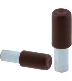 Resim Glaswen Raf Pimi Plastik Başlı Cam Tutucu Çivisi Mobilya Dolap Pimi Kahverengi (100 Adet) 