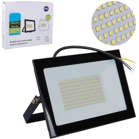 Resim Powermaster Pm-22572 100 Watt - 220 Volt 6500k Ip66 150 Işık Açısı Siyah Slim Kasa Beyaz Led Projektör ' Black 