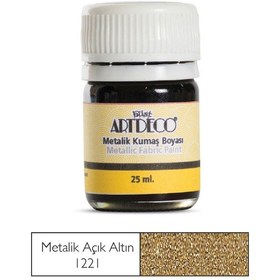 Resim Artdeco Kumaş Boyası 25Ml Metalik Açık Altın 1221 