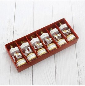 Resim Dekoratif 6'li Beyaz Mini Atlı Karınca 