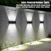 Resim 2 adet Güneş Enerjili Dış Mekan Bahçe Lambası Seti, 16 Led ile, Bahçeler ve Duvarlar için İdeal. Bu Dekoratif Peyzaj Lambaları, Çift Yönlü Duvar Yıkama Özelliği ile Mood Artılayıcılar, Yaz Balkonu Dekoru için Mükemmel. IP44 Dereceli, Kolay Kurulum, Dayanıklı Plastik Malzeme ve Bahçe Yollarını Aydınlatmak İçin Uygun. 