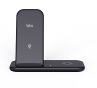 Resim Bix BXMW1 2 in 1 Kablosuz Şarj Standı Siyah 