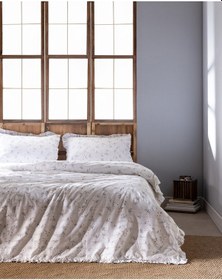 Resim Madame Coco Jules King Size %100 Pamuk Fırfırlı Nevresim Takımı - Beyaz 8684427122655 Beyaz 